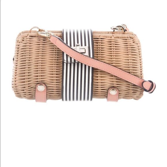 Henri Bendel Montauk Wicker Clutch - Picture 1 of 10